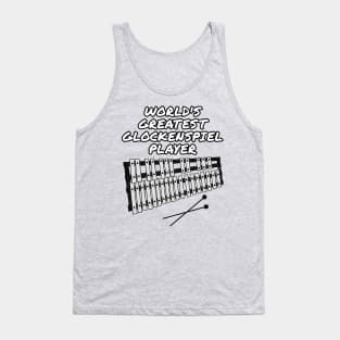 World's Greatest Glockenspiel Player, Percussionist Percussion Teacher Funny Tank Top